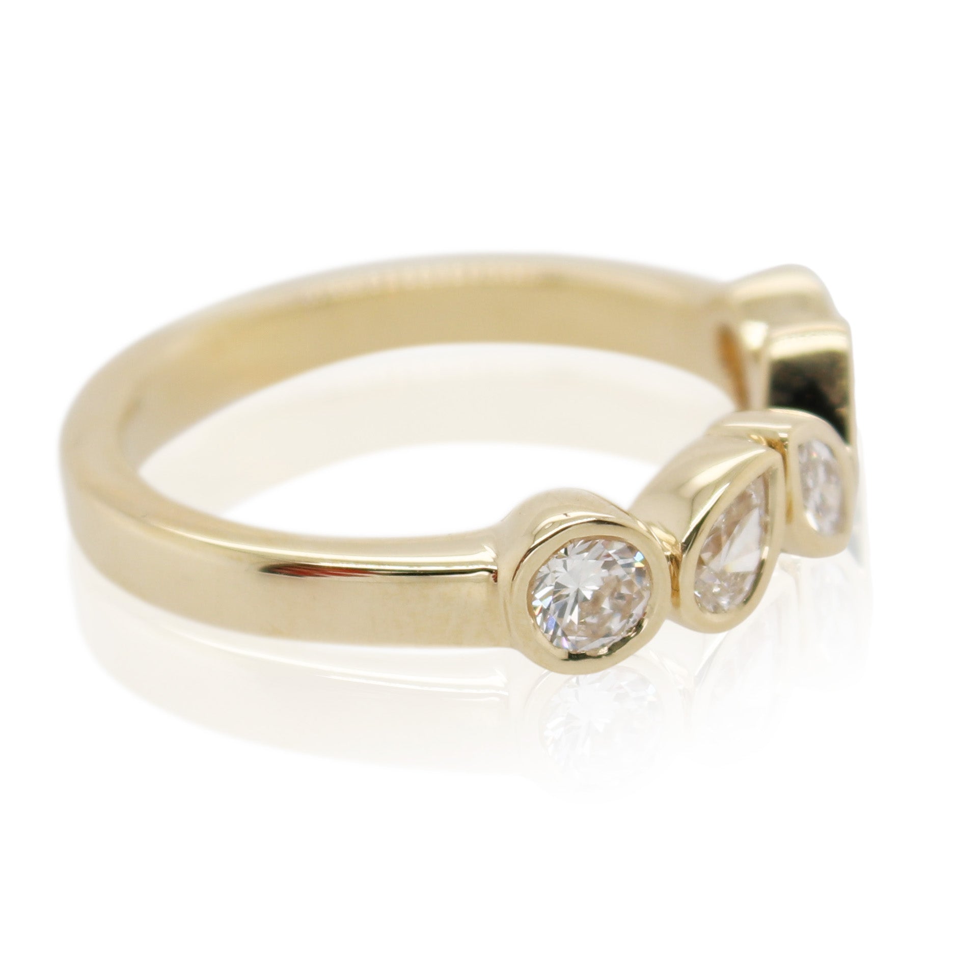 Yellow Gold 5 Stone Diamond Band
