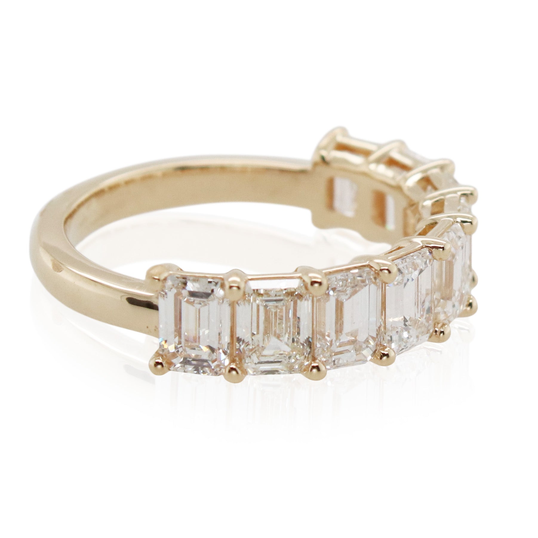 Yellow Gold 9 Diamond Wedding Band