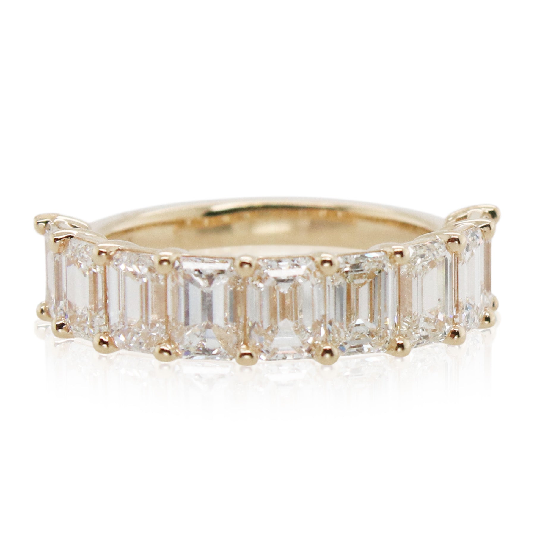Yellow Gold 9 Diamond Wedding Band
