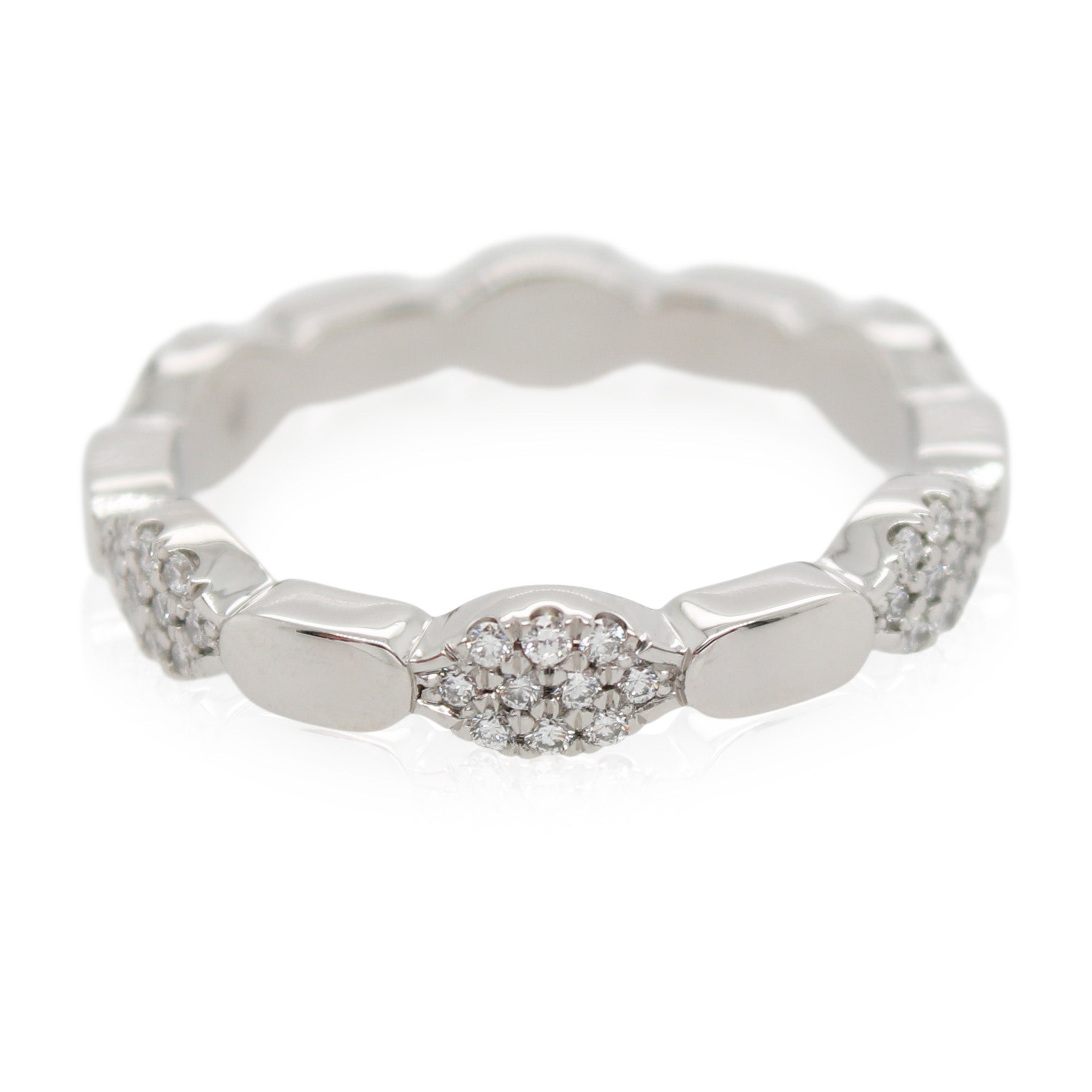 Precision Set Platinum Pavé Diamond Eternity Band