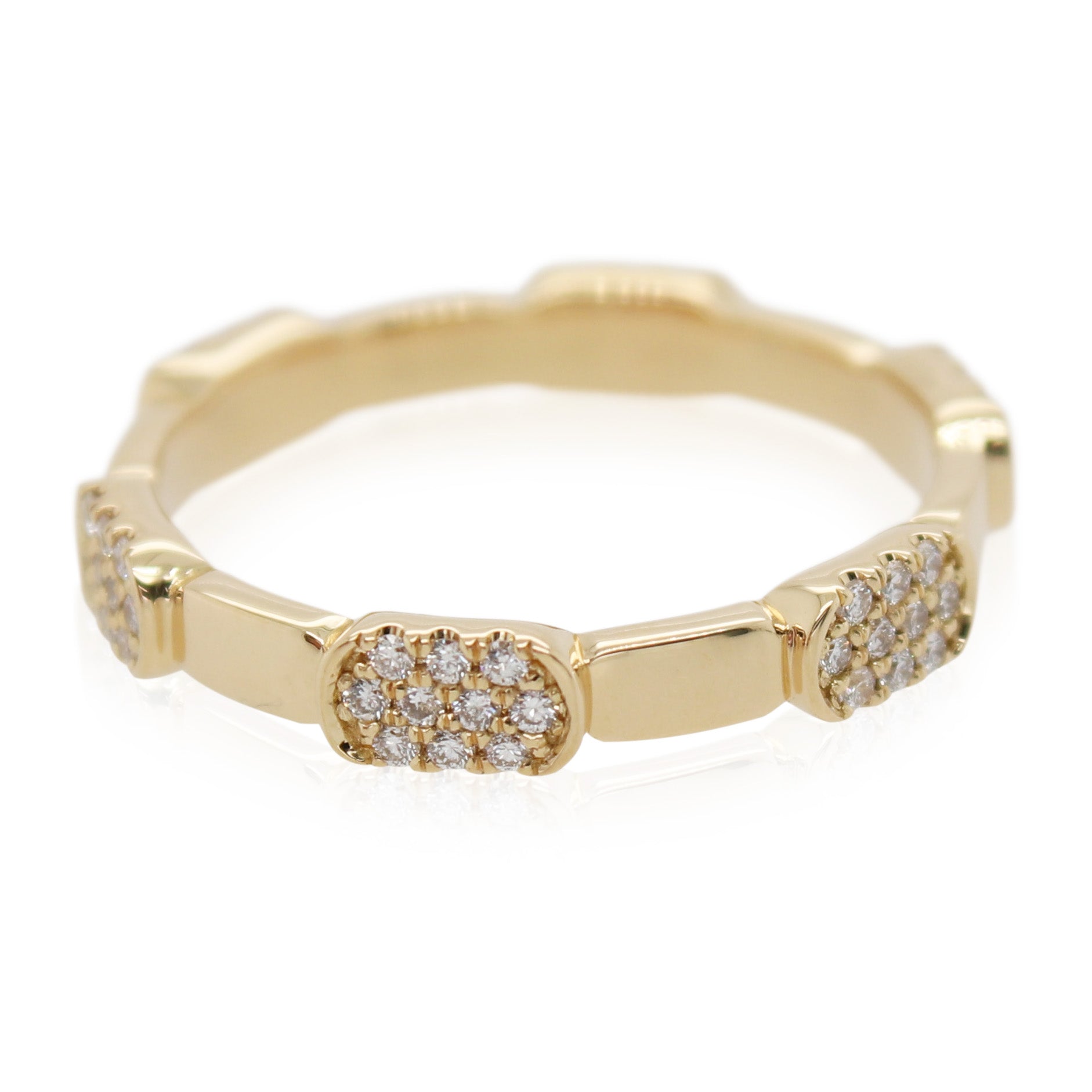 Precision Set Yellow Gold Pavé Diamond Eternity Band
