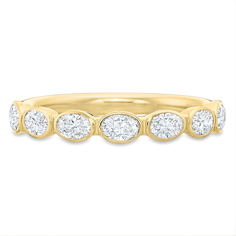 Seven Stone Bezel Set Diamond Band