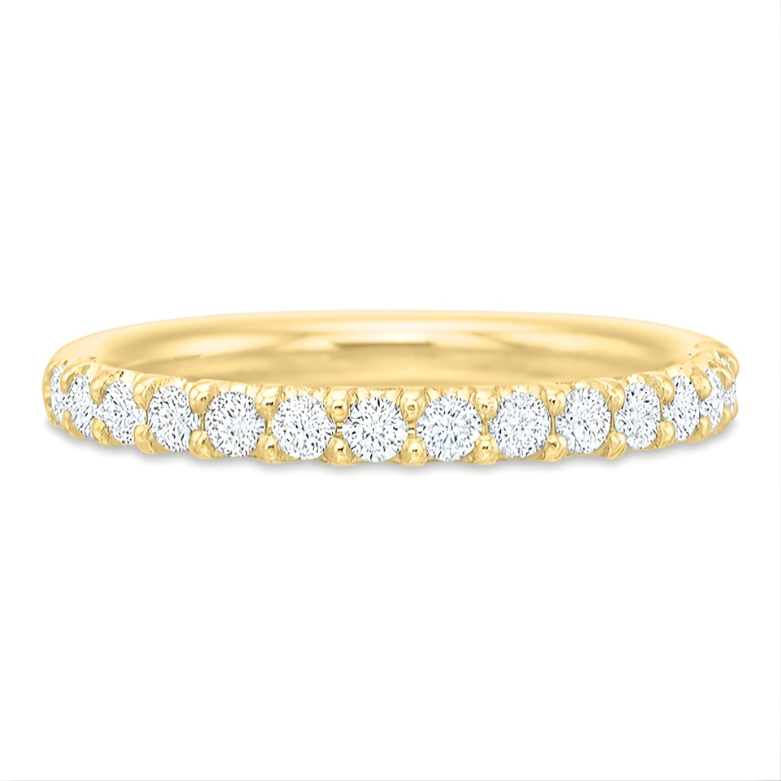 Precision Set Yellow Gold Diamond Wedding Band