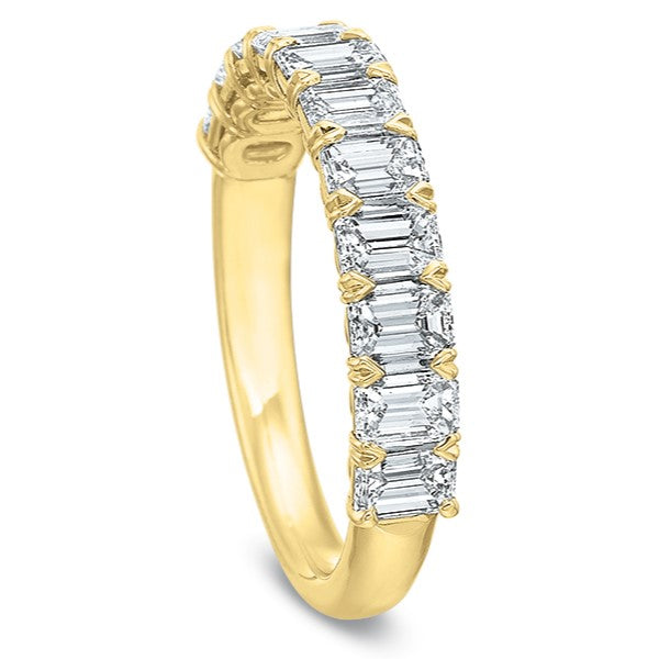 Precision Set Emerald Cut Diamond Grand Aire Band