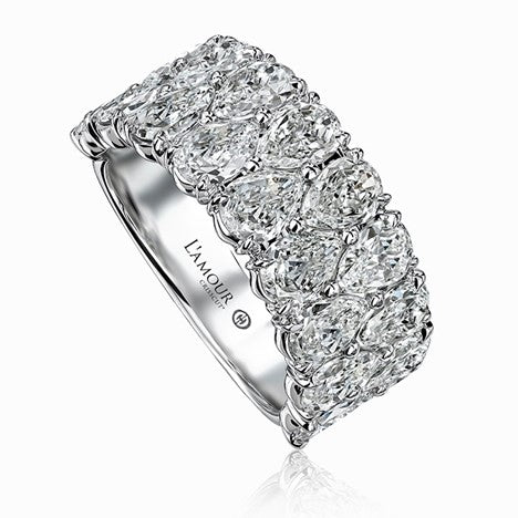 Crisscut New York Double Row Diamond Band