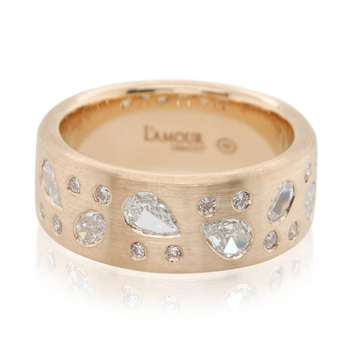 Crisscut New York Flush Set Multi-Shape Diamond Band