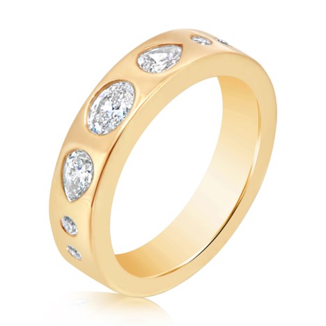 0.60ct Total Weight Diamond Flush Set Band