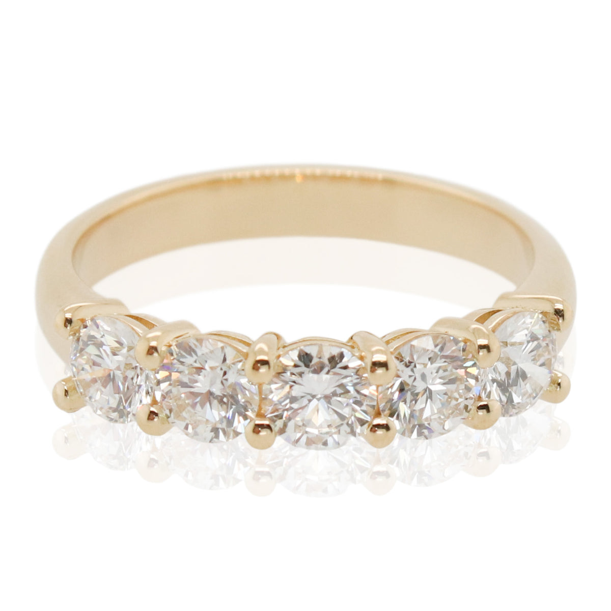 1.30ct Total Weight 5 Diamond Anniversary Band