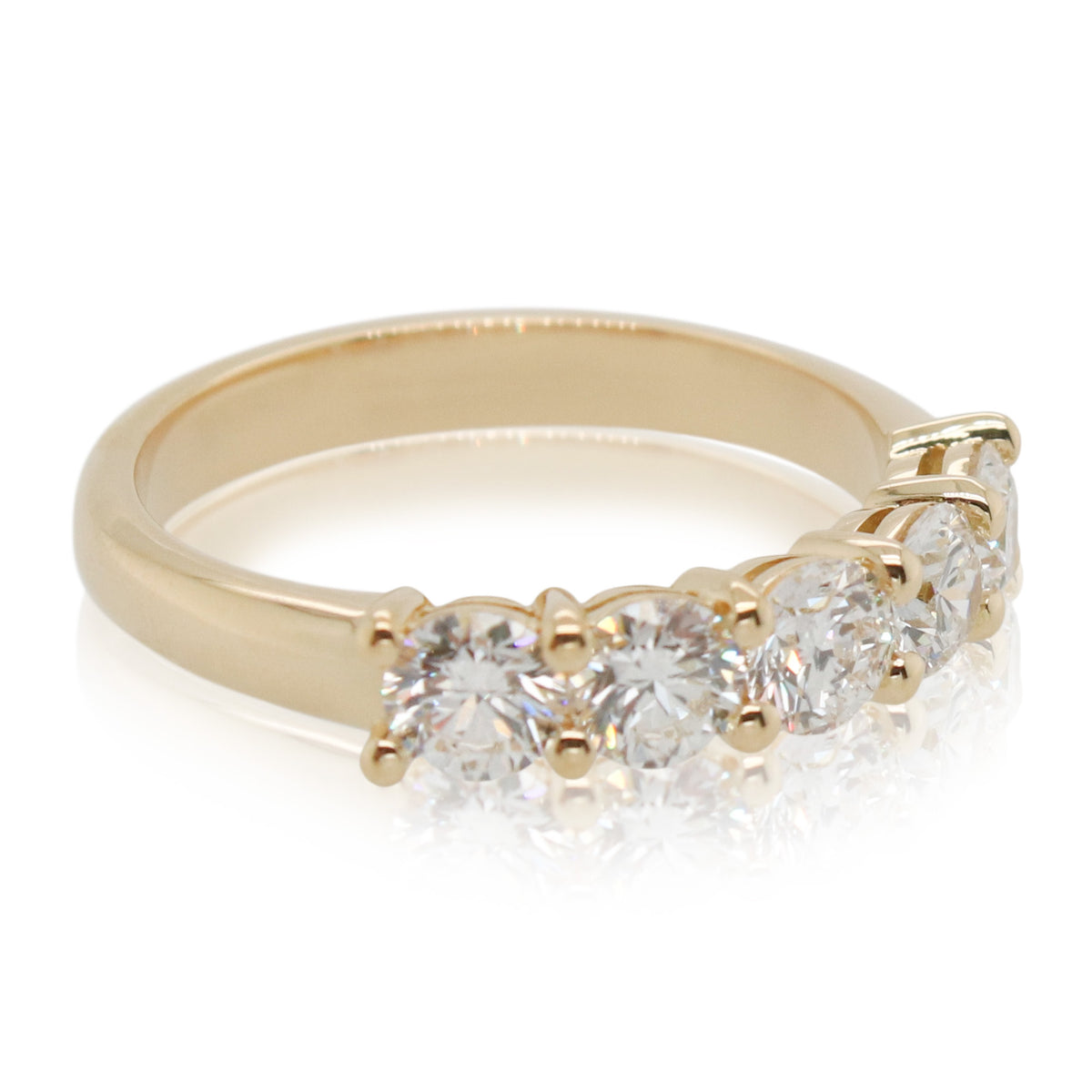 1.30ct Total Weight 5 Diamond Anniversary Band