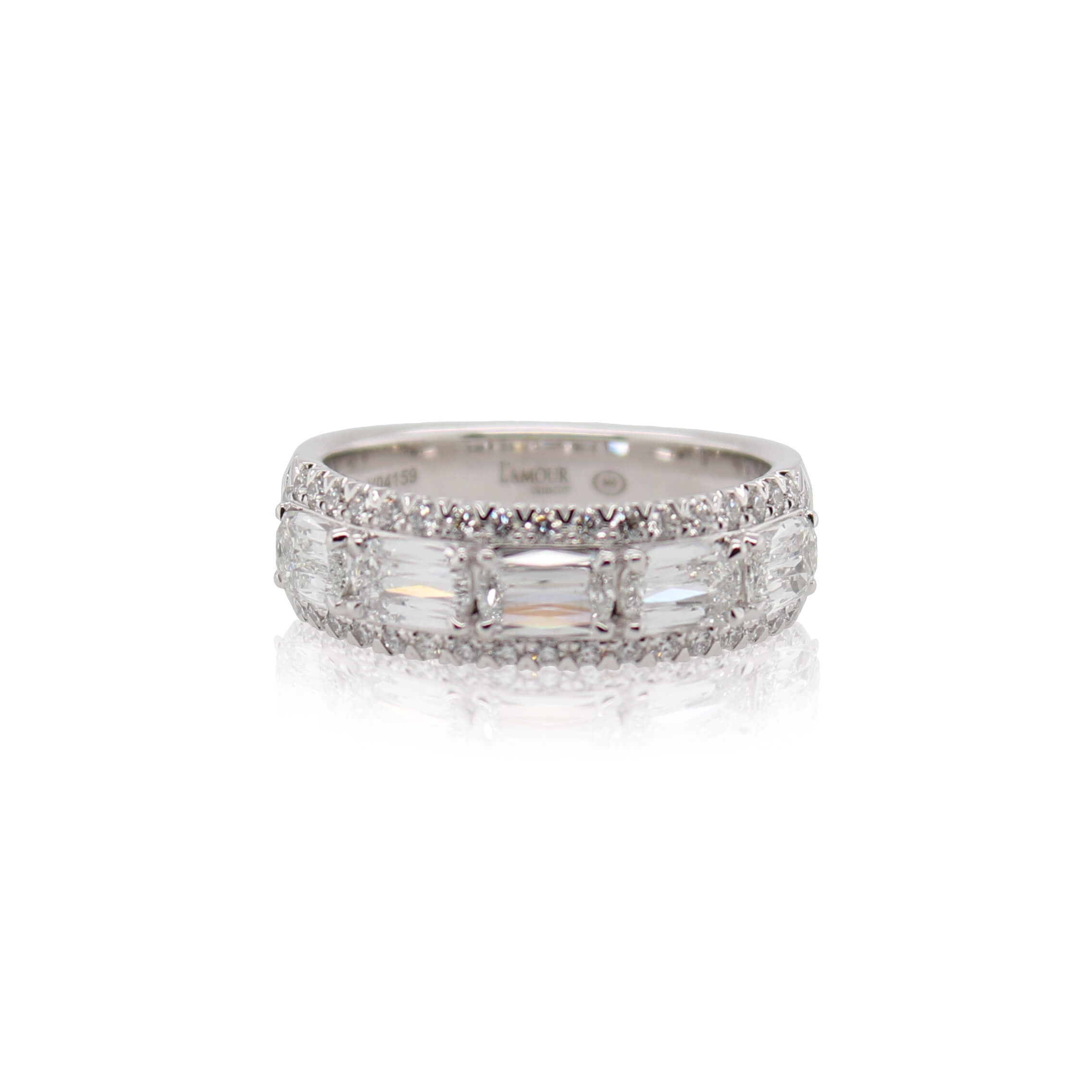 Crisscut Diamond Band