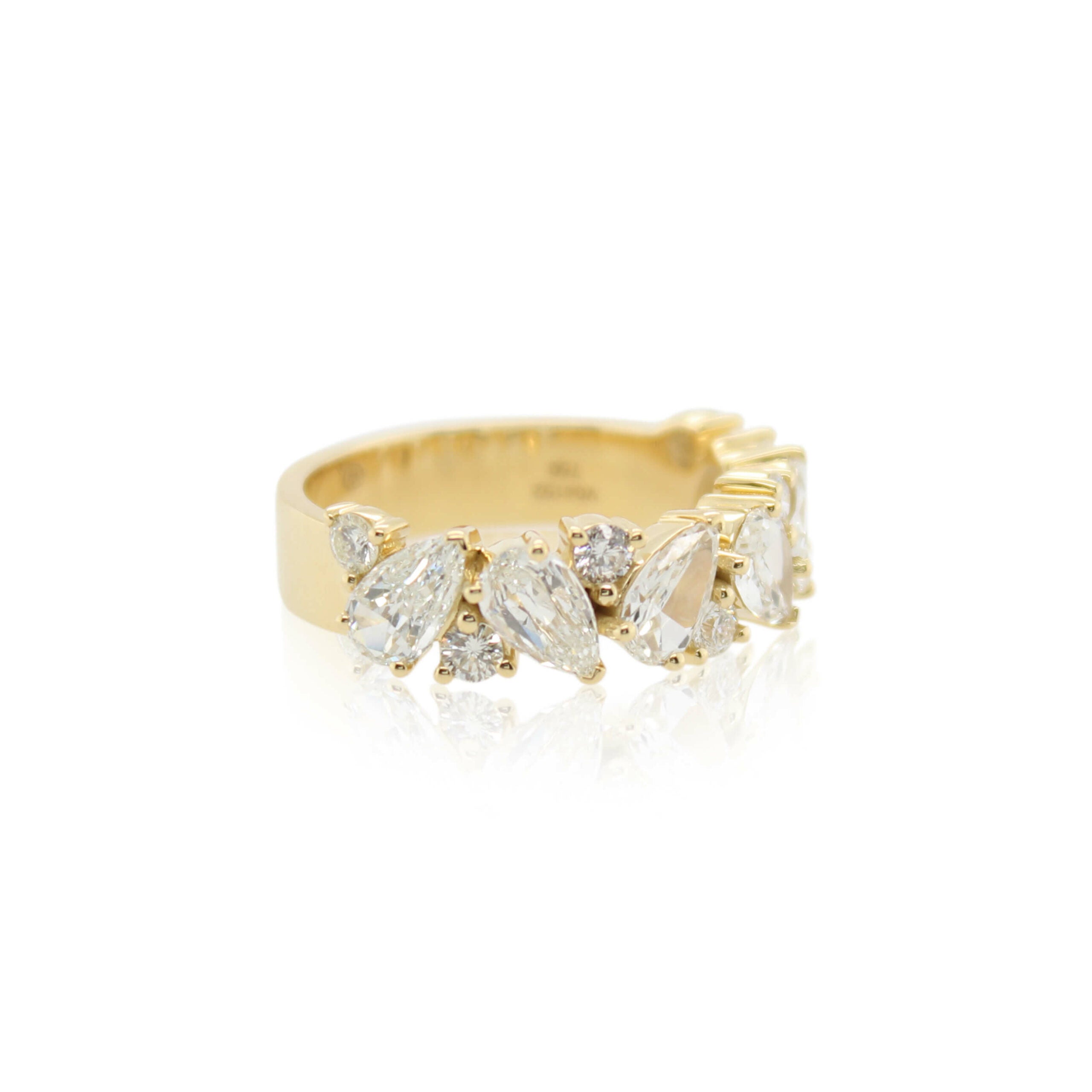 Crisscut New York Pear Shape Diamond Band