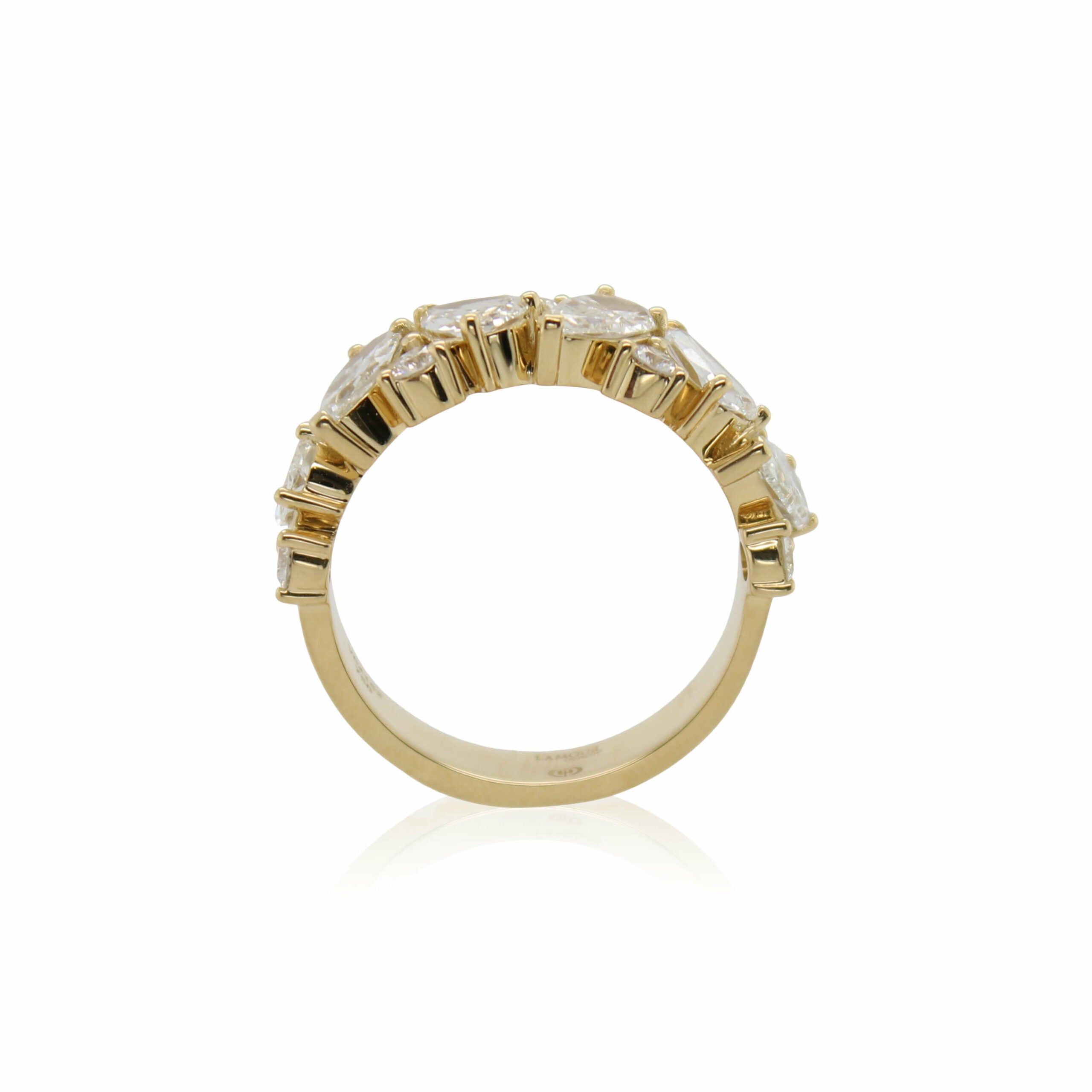 Crisscut New York Pear Shape Diamond Band