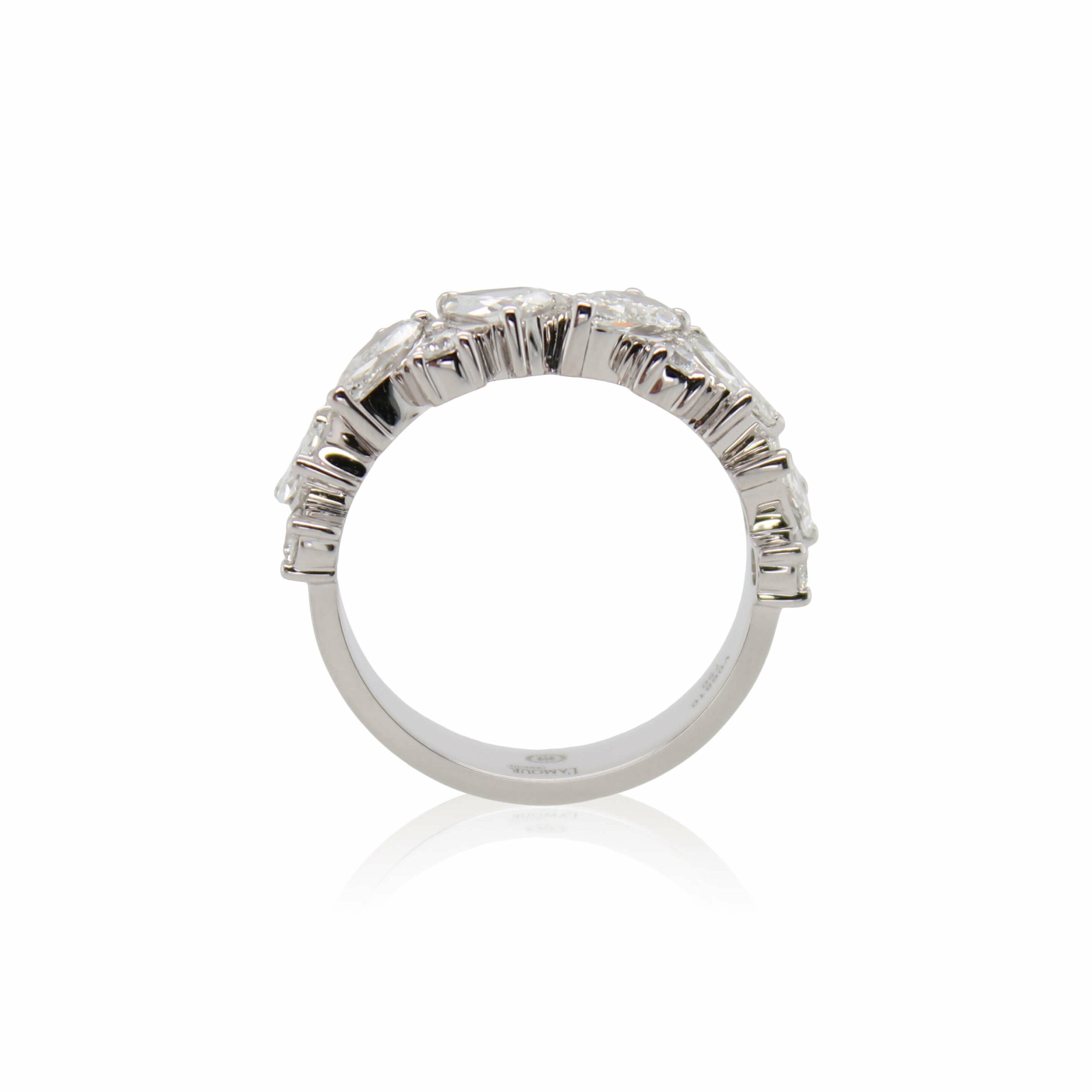 Crisscut Pear Diamond Band