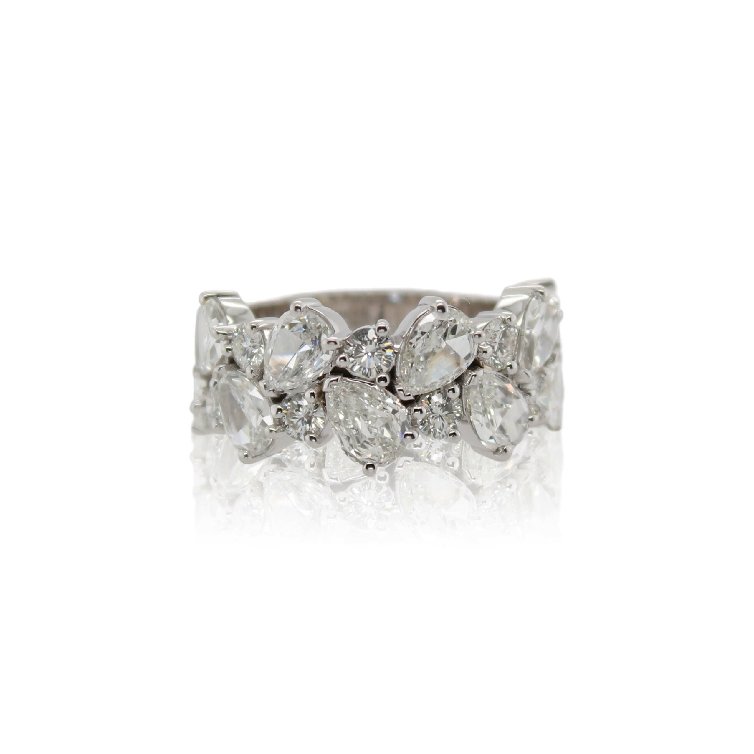 Crisscut New York Pear Shape and Round Diamond Band