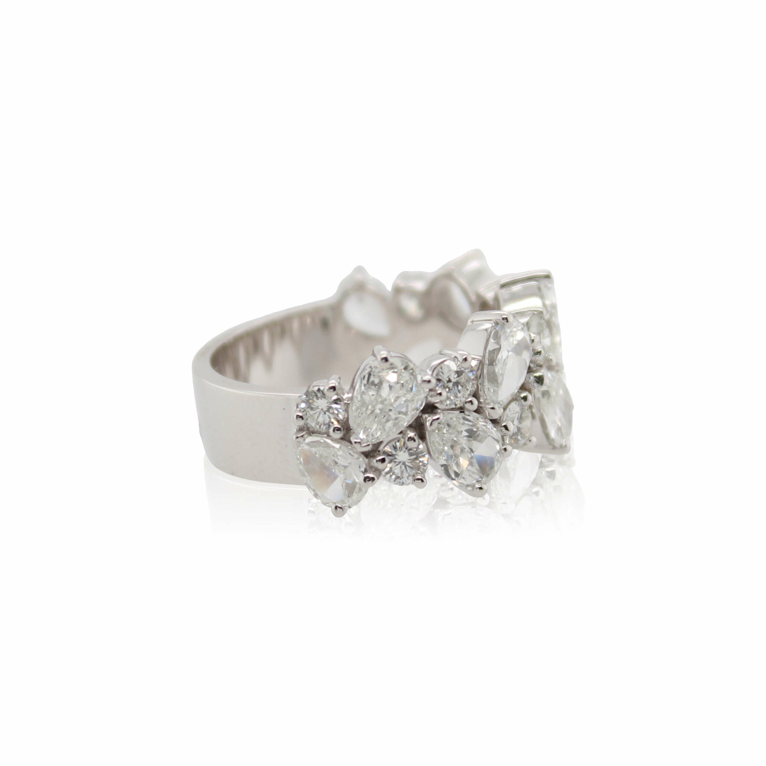 Crisscut Pear Shape and Round Diamond Band