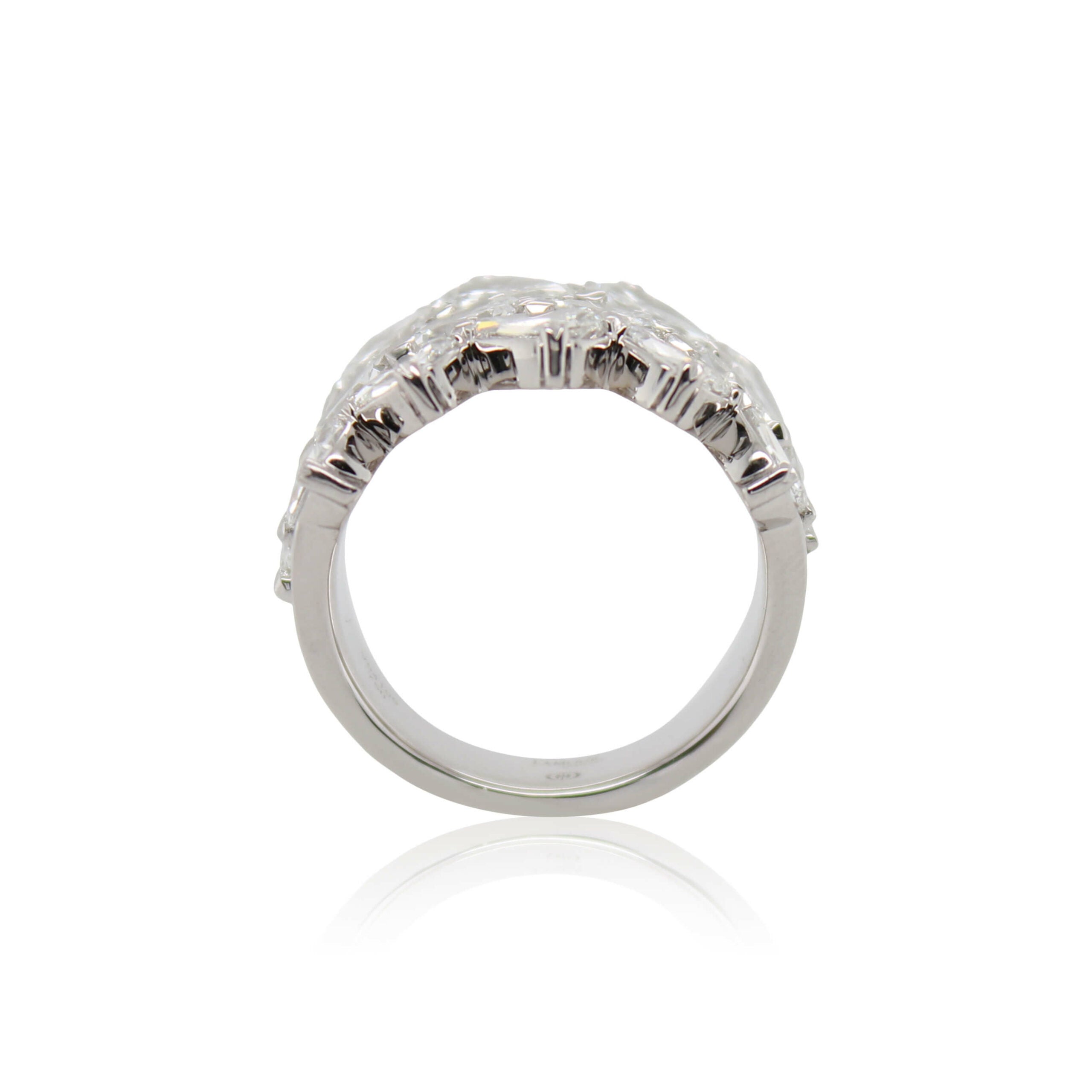 Crisscut New York Tri Row Pear Diamond Band
