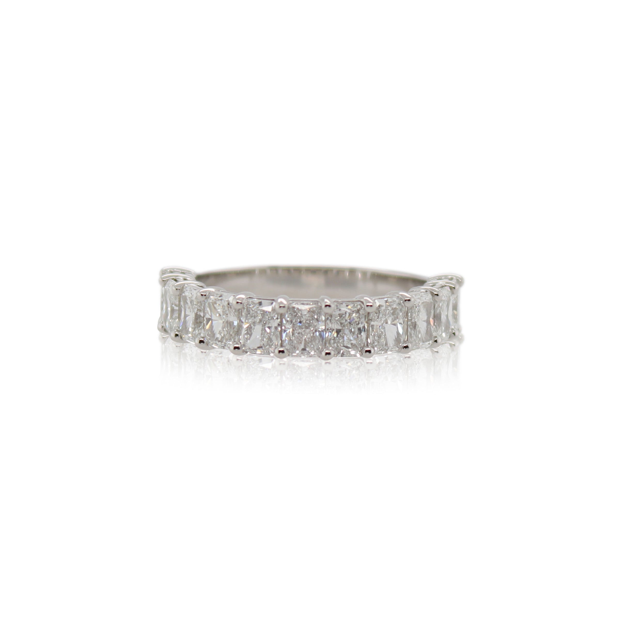 Radiant Cut Diamond Half Eternity Band