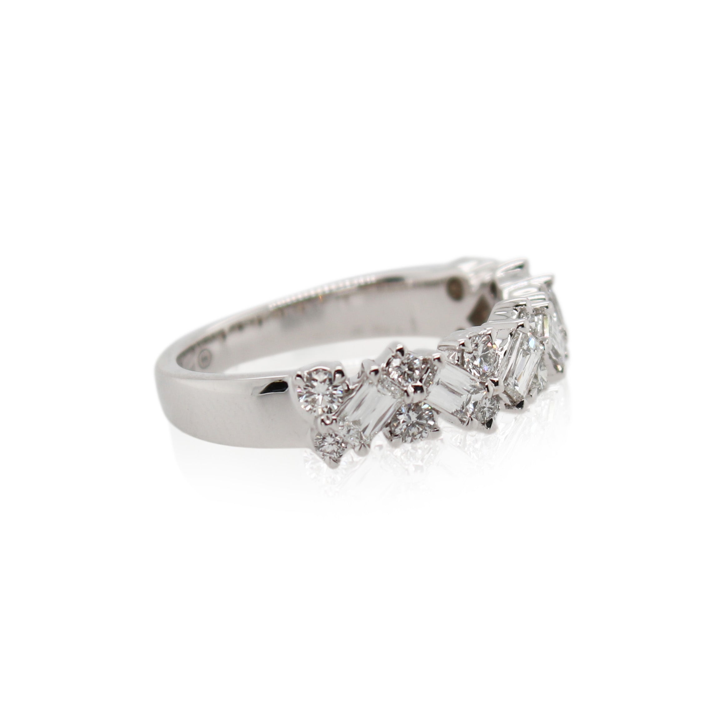 Baguette and Round Diamond Band
