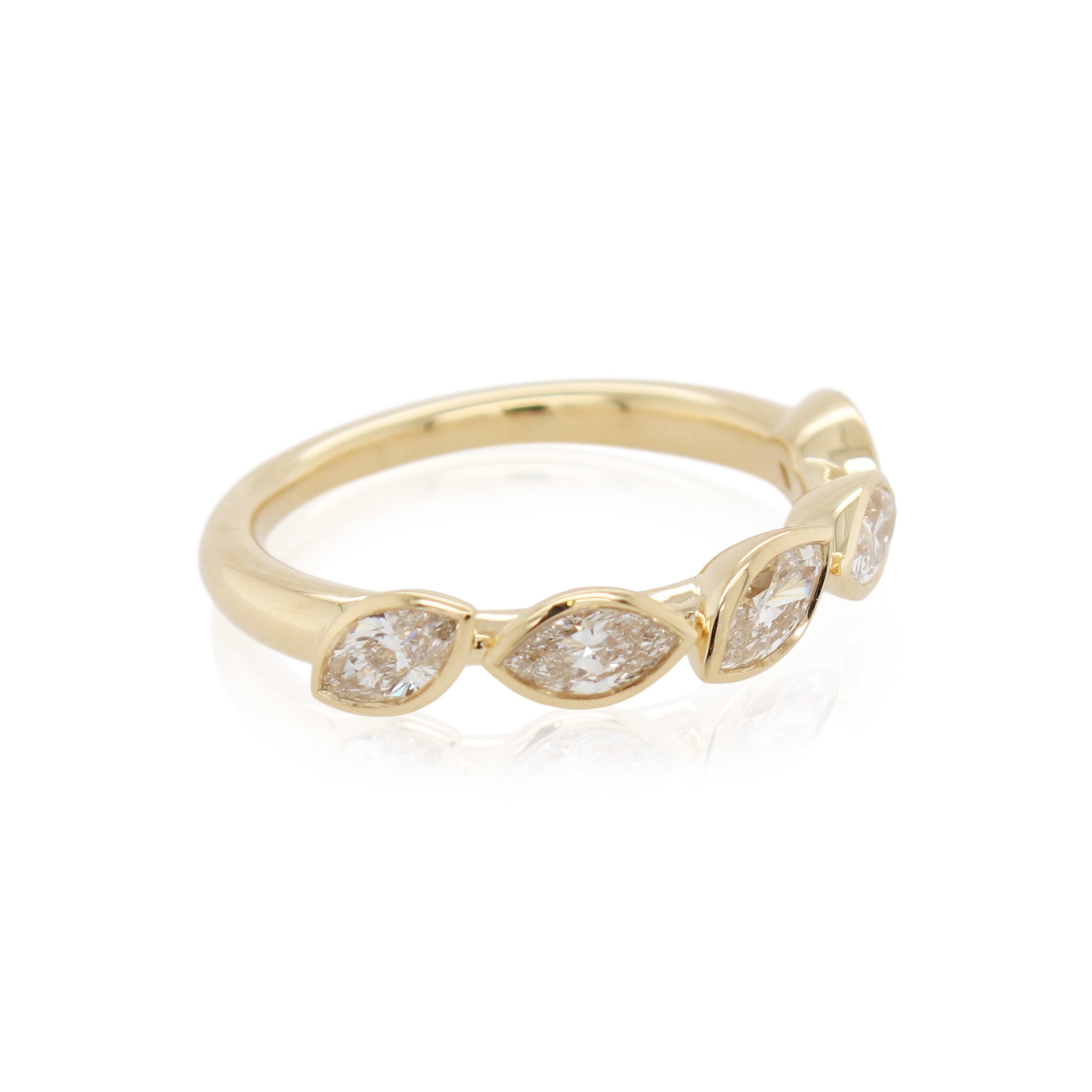 Bezel Set Marquise Diamond Band