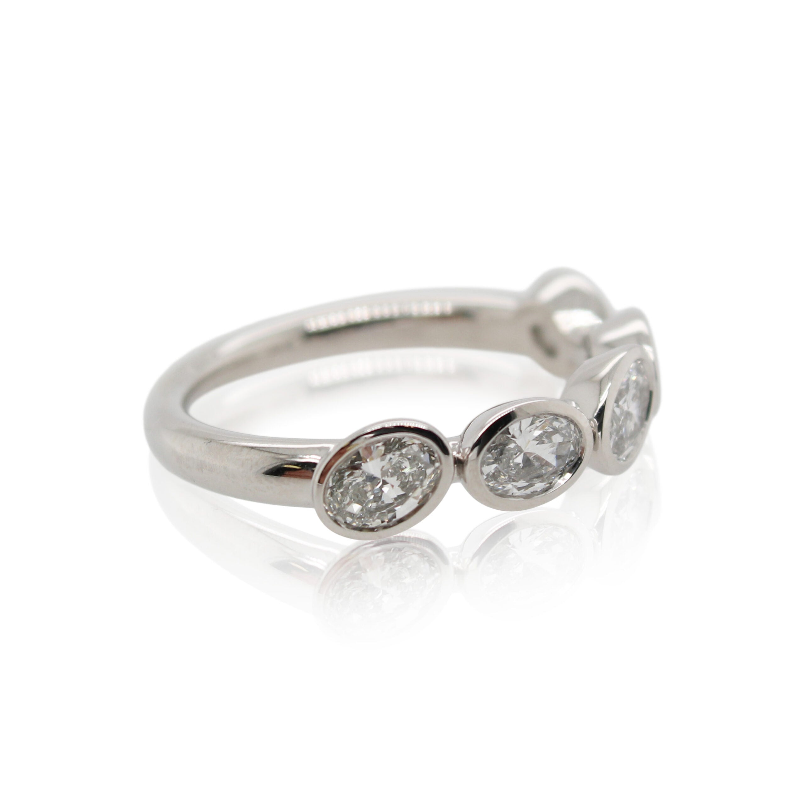 Bezel Set Oval Diamond Band