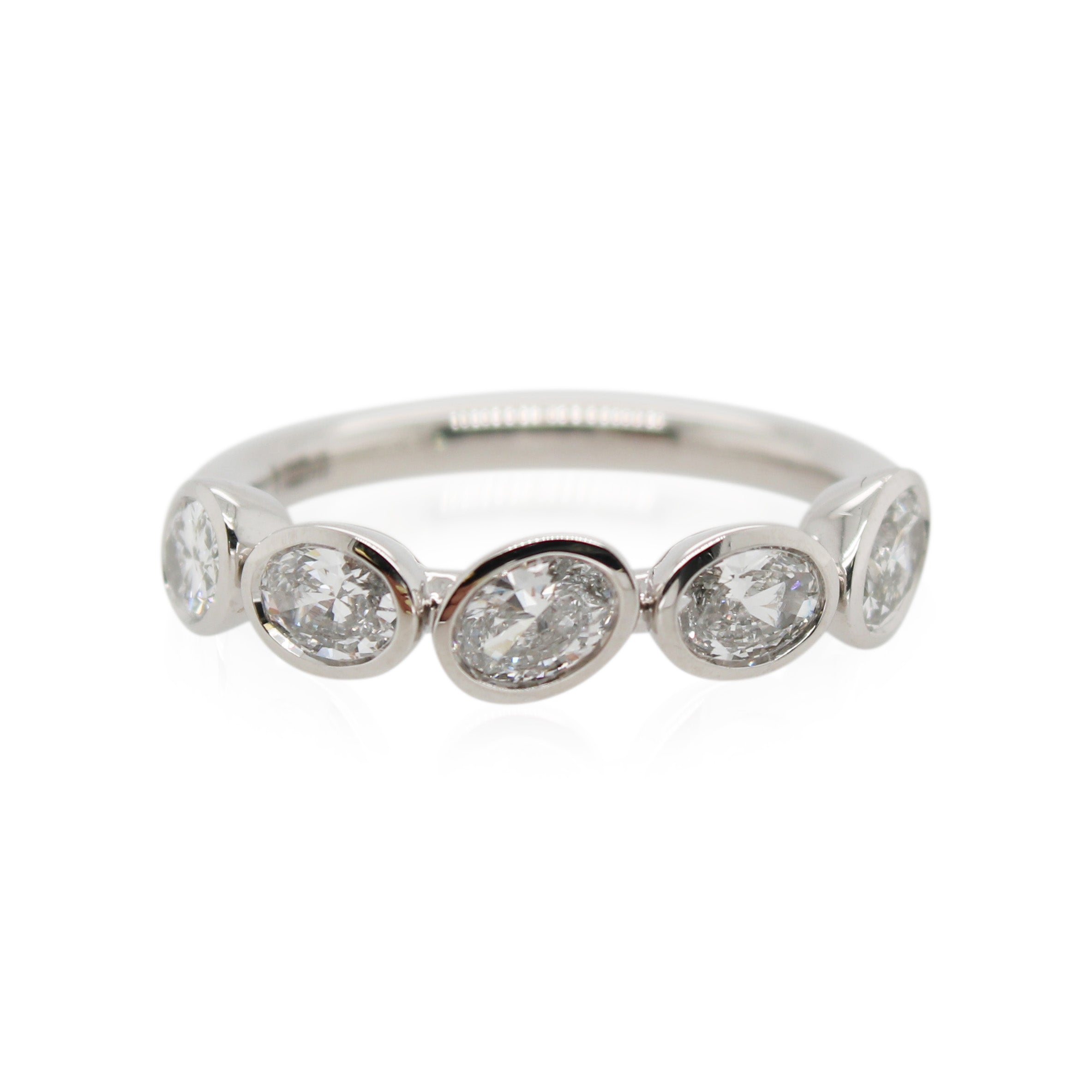 Bezel Set Oval Diamond Band