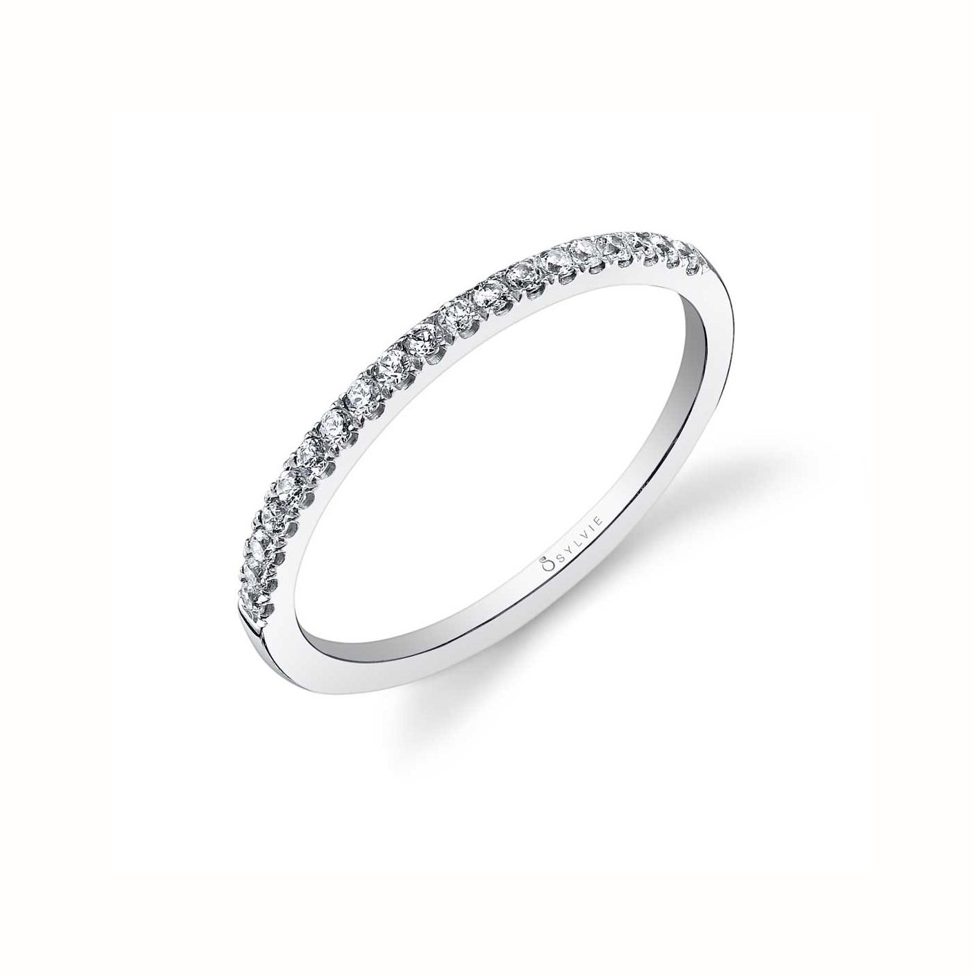 Half Round Diamond Wedding Band