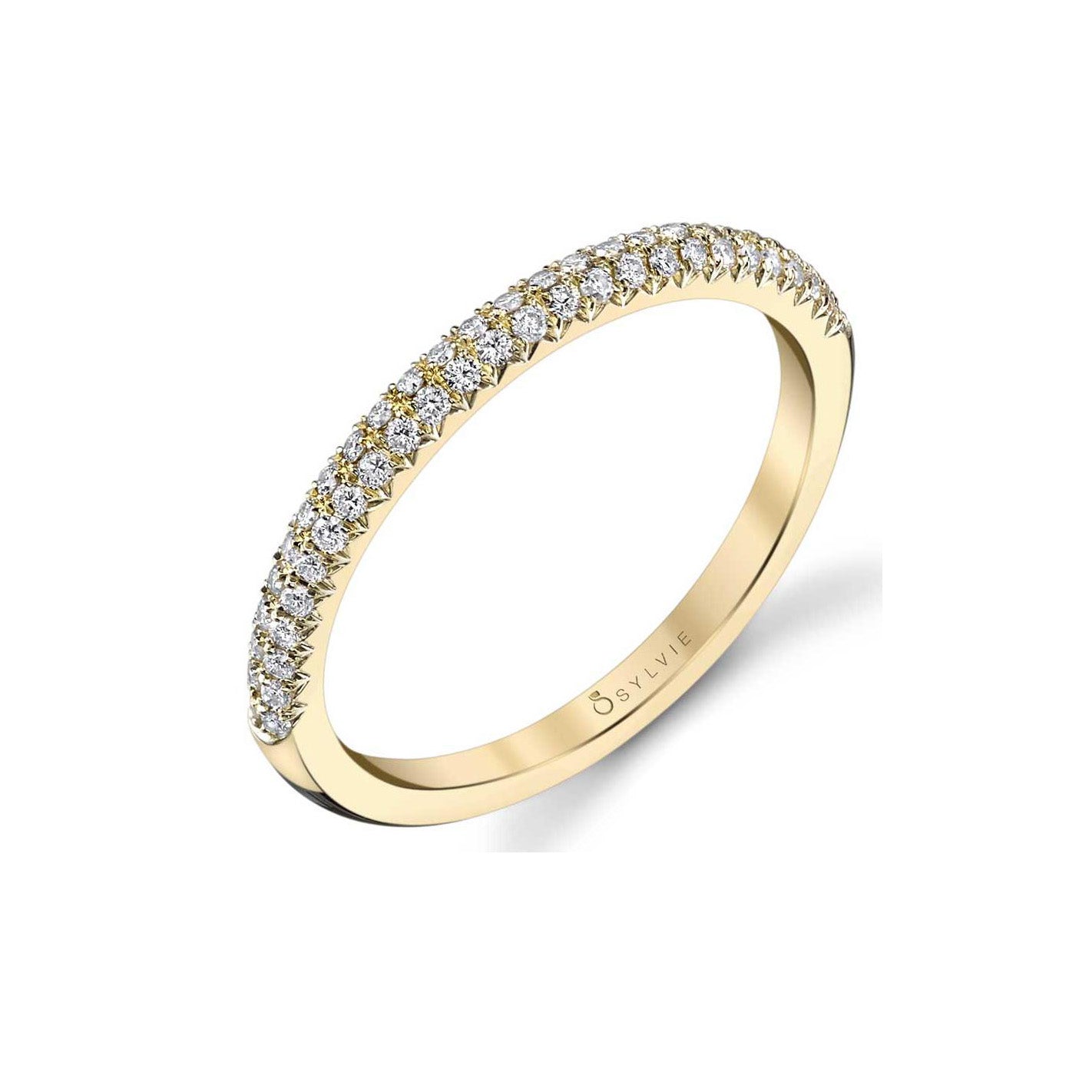 Diamond Prong Set Stackable Band
