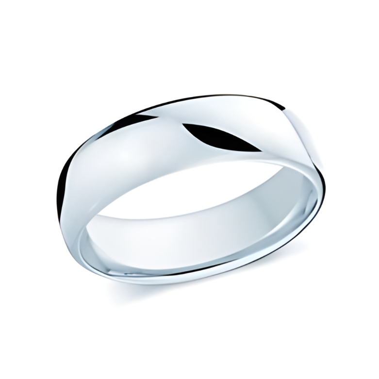 7mm Platinum Polished Wedding Band