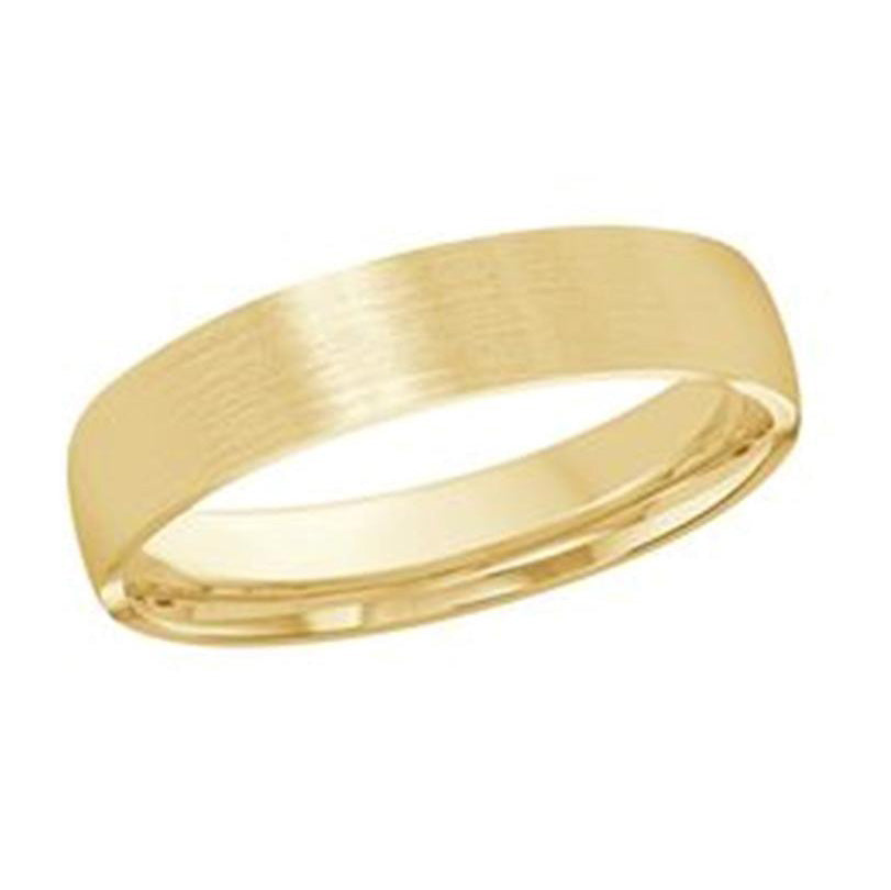 Yellow Gold 4mm Satin Band