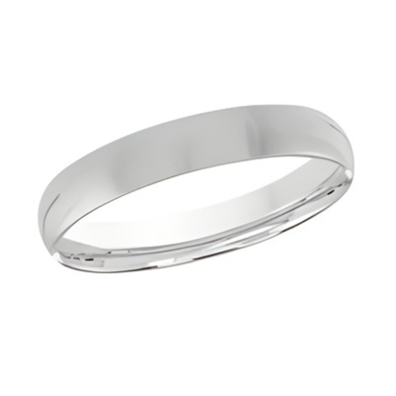 3mm Polished White Gold Band