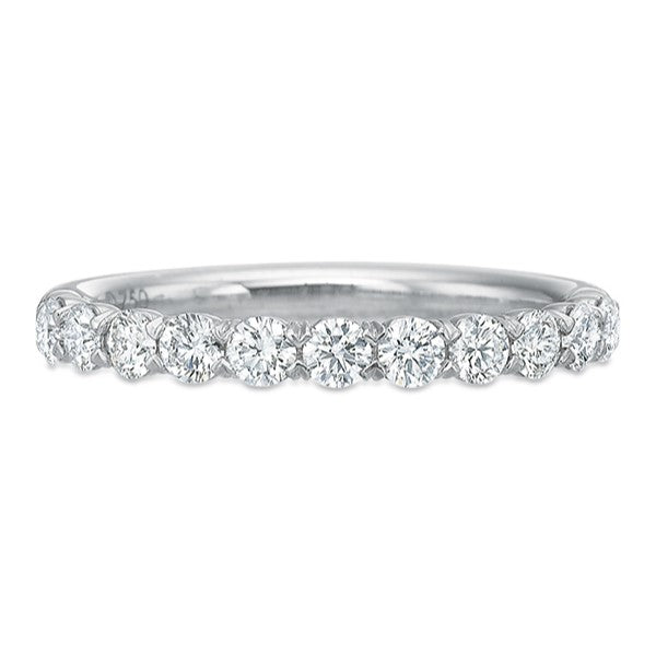 Precision Set Platinum Diamond Wedding Band