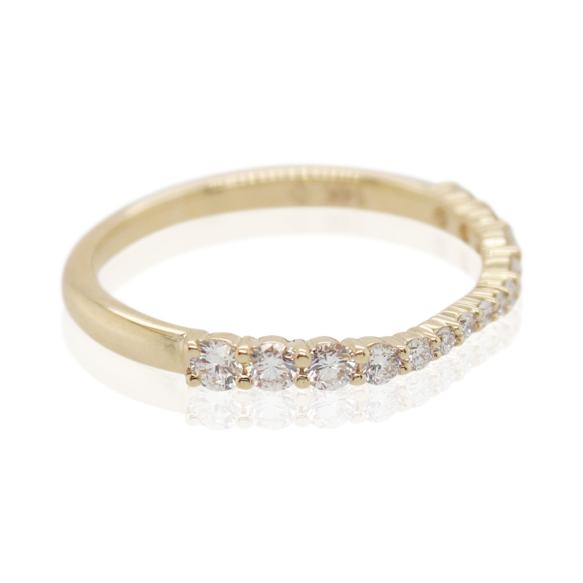Yellow Gold Diamond Contour Band
