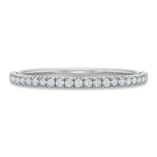 Precision Set Platinum New Aire Half Round Diamond Band