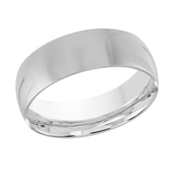8mm Platinum Polished Wedding Band