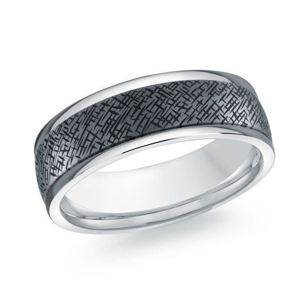7mm Tantalum and White Gold Band