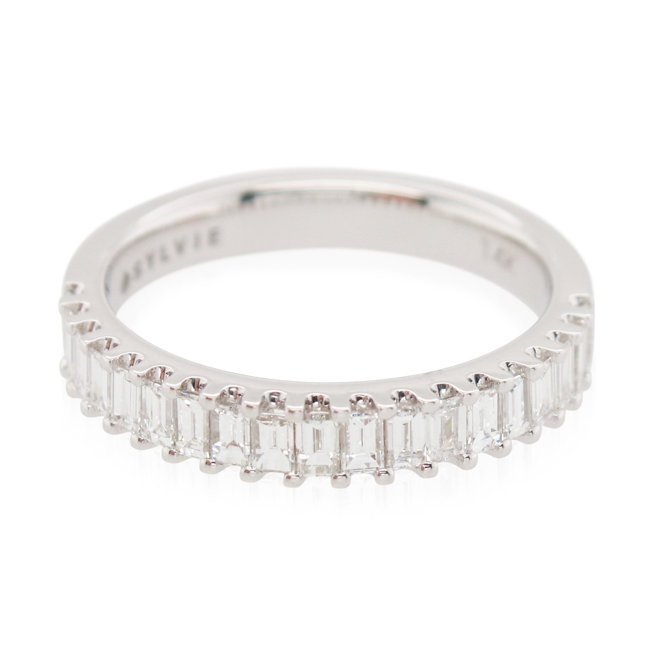 Sylvie White Gold Baguette Diamond Band