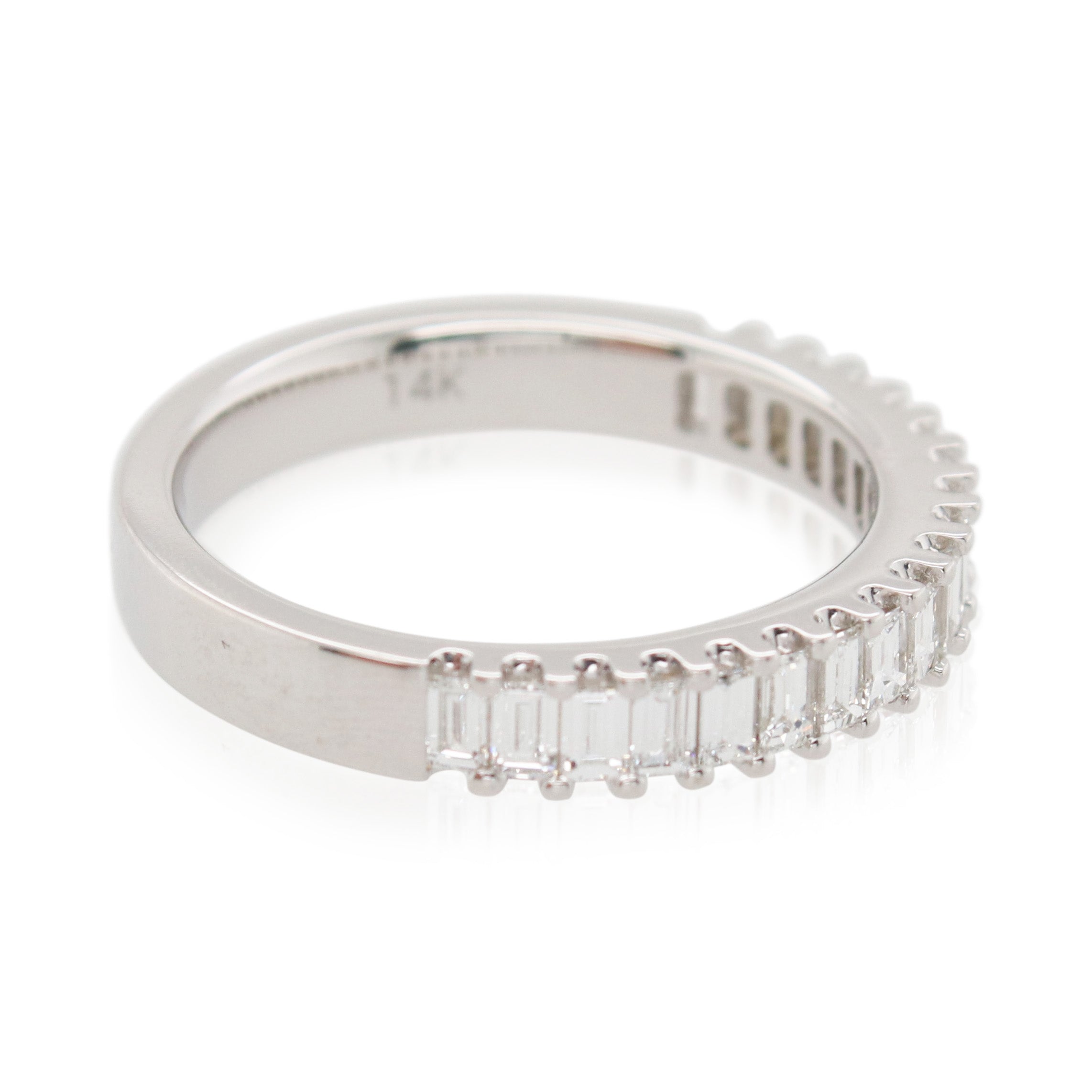 Sylvie White Gold Baguette Diamond Band