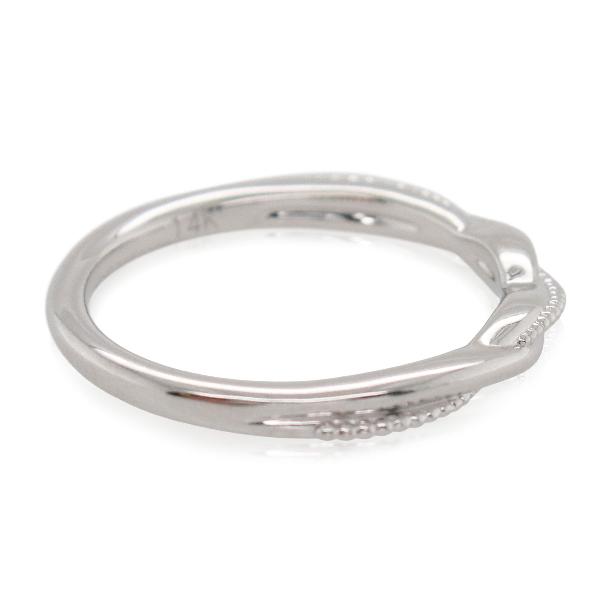Sylvie White Gold Beaded Twist Band
