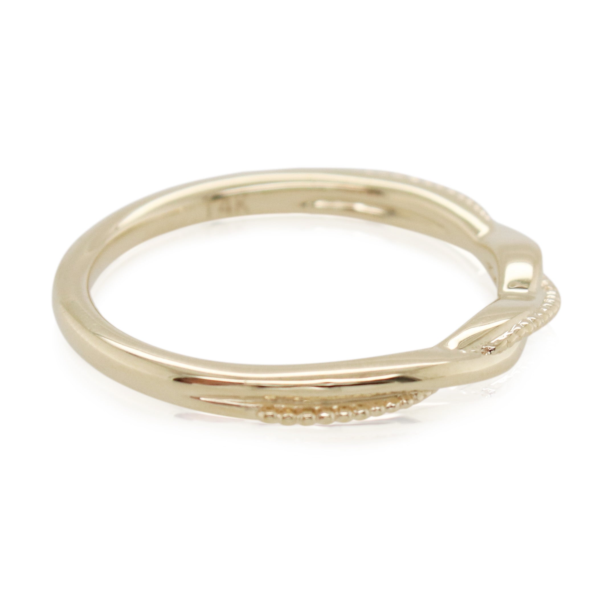 Sylvie Beaded Twist Yellow Gold Band