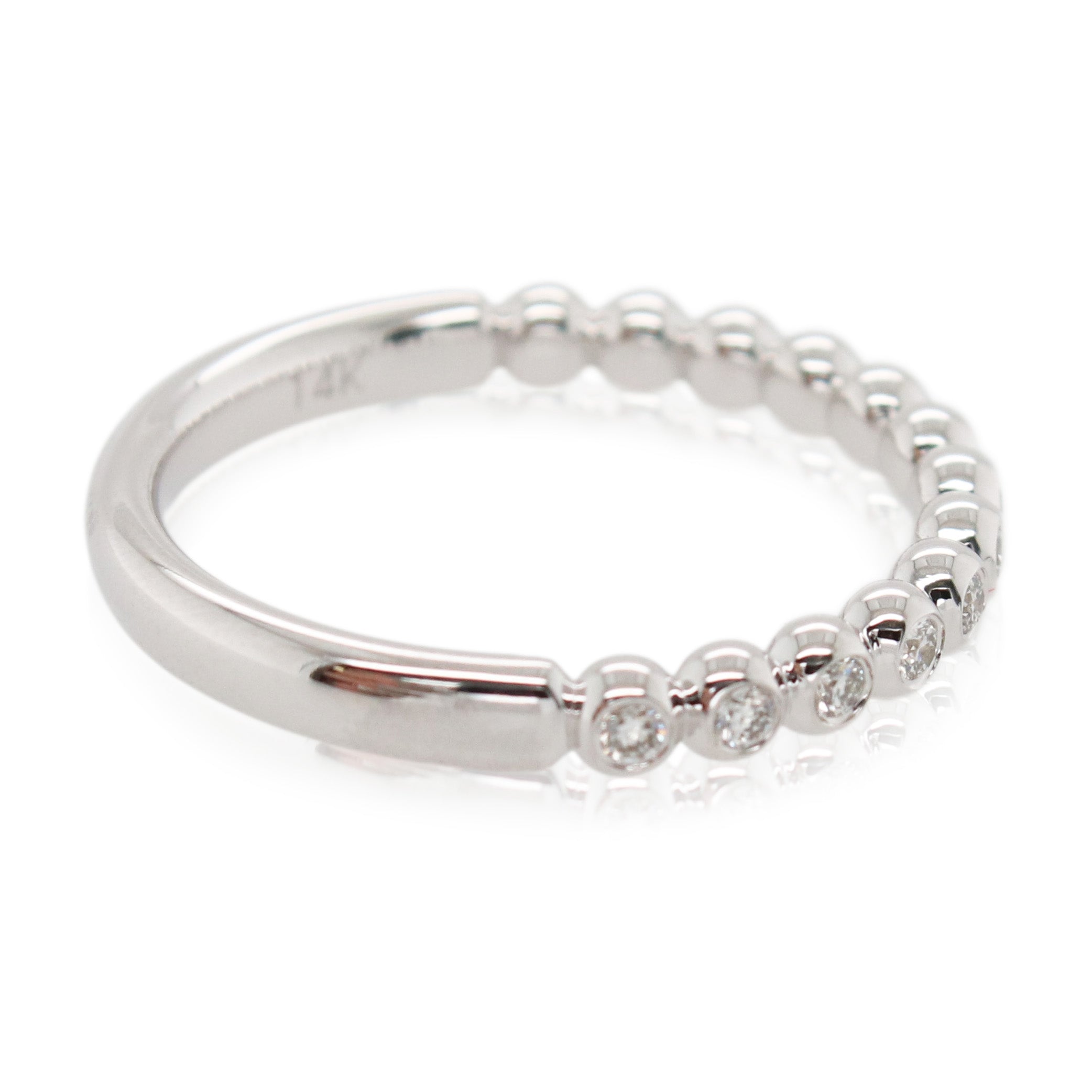 Sylvie Bezel Set White Gold Diamond Band