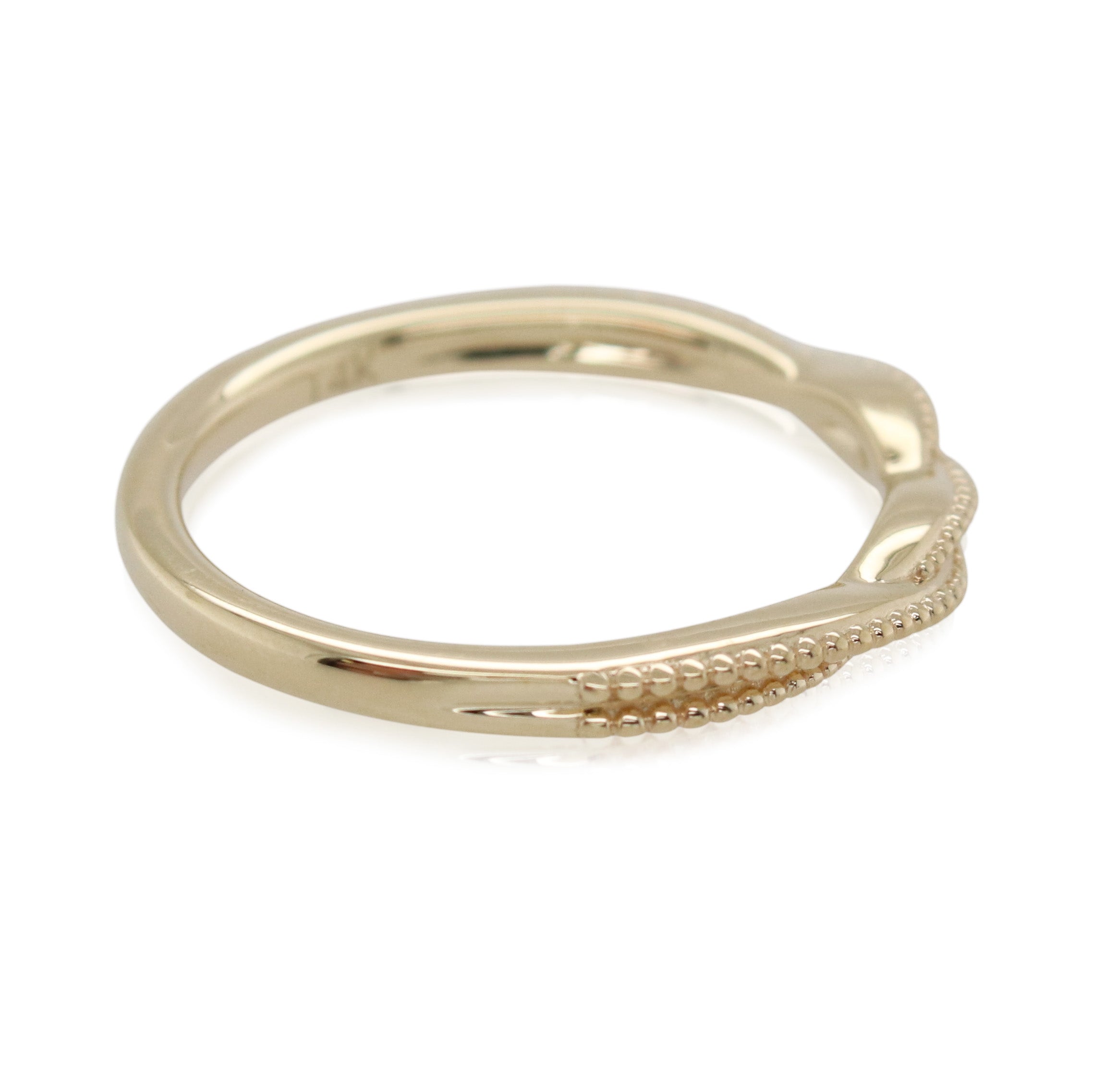 Sylvie Spiral Beaded Wedding Band