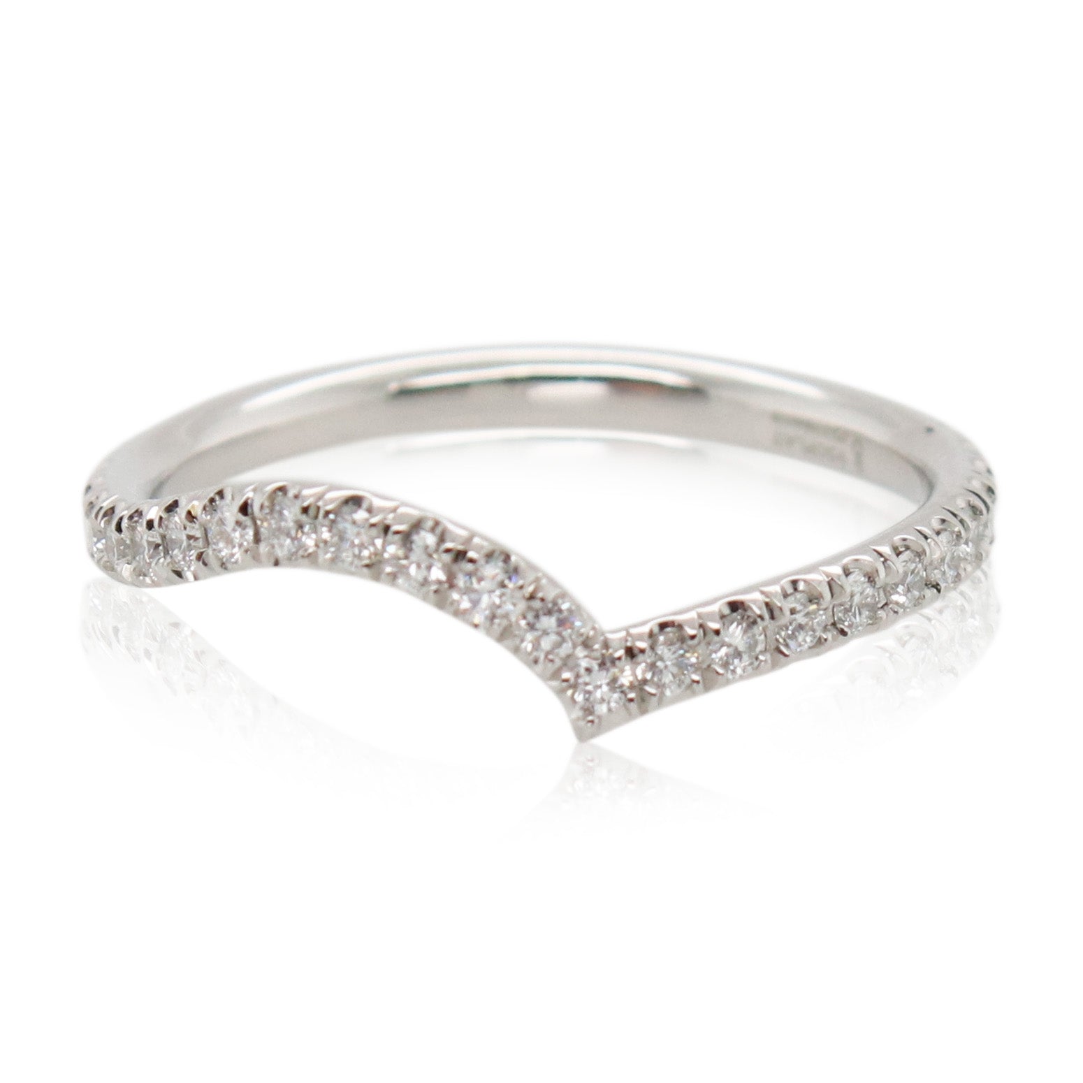 Precision Set Diamond Contour Band