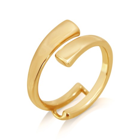 Yellow Gold Tapered Bypass Band