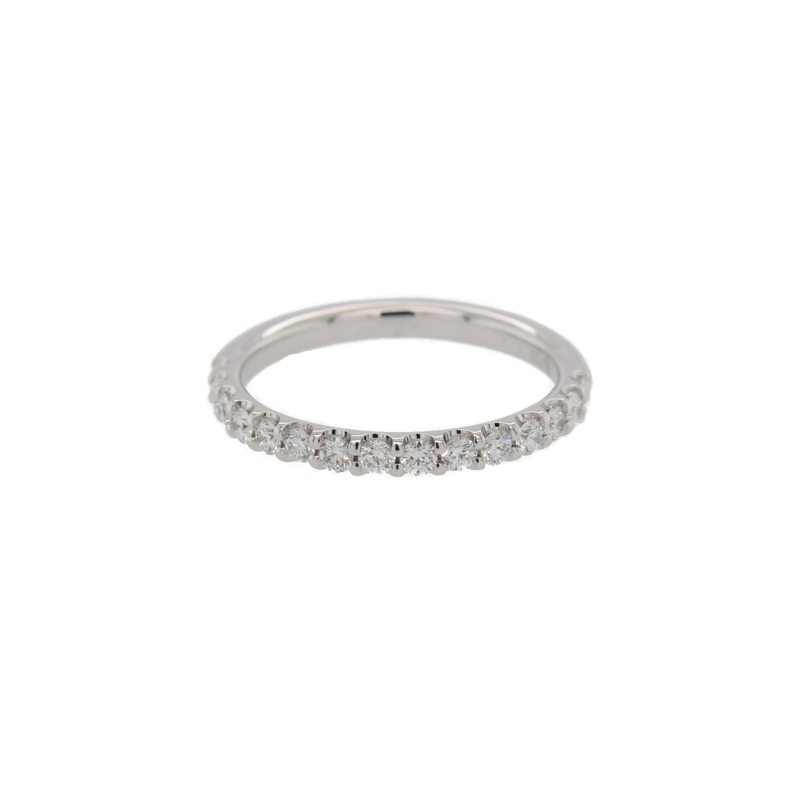 Half Round Prong Set Wedding Band