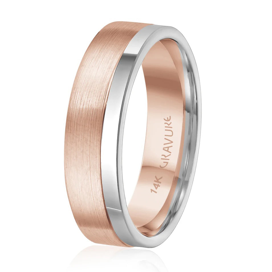8mm Two-Tone Wedding Band