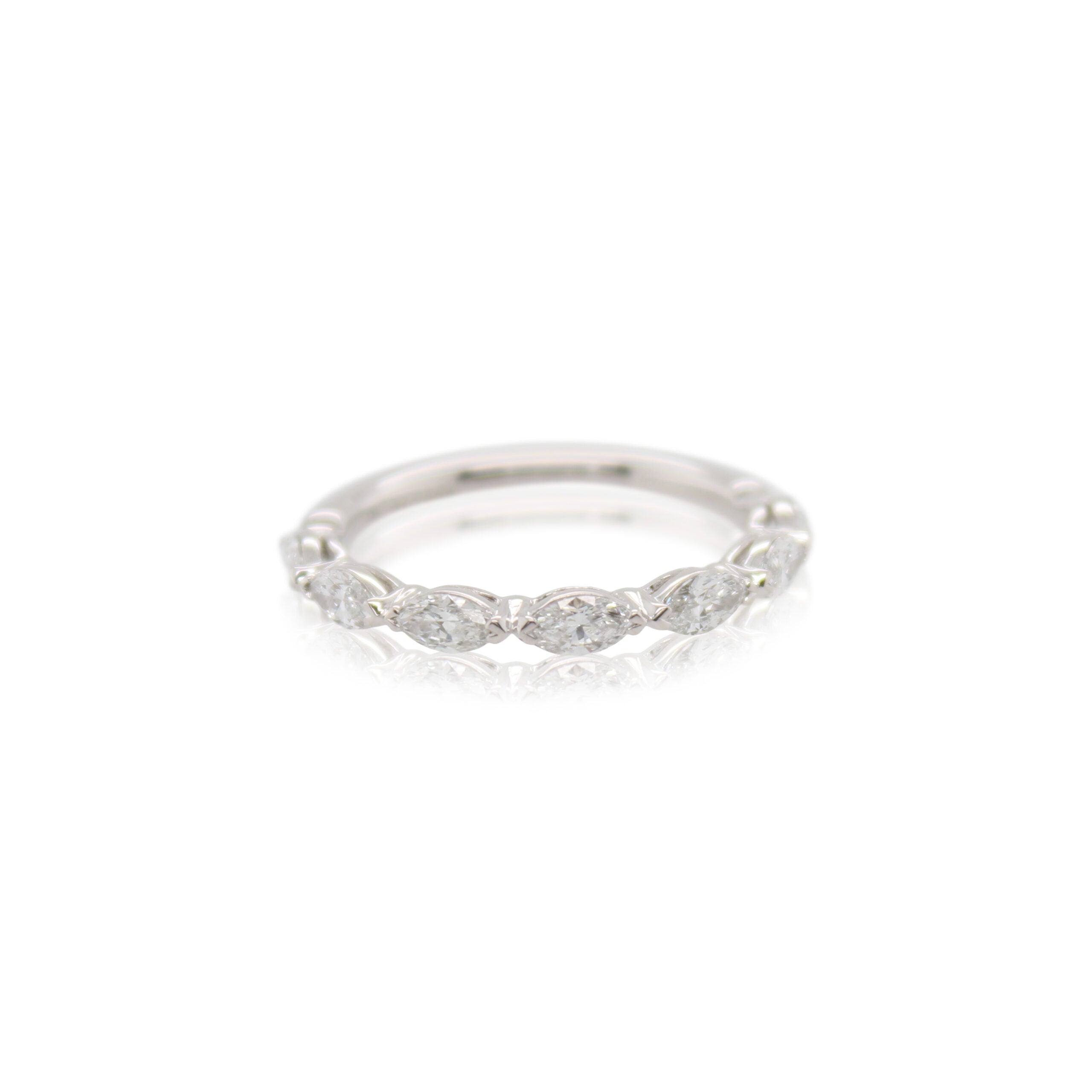 7 Stone Marquise Diamond Wedding Band