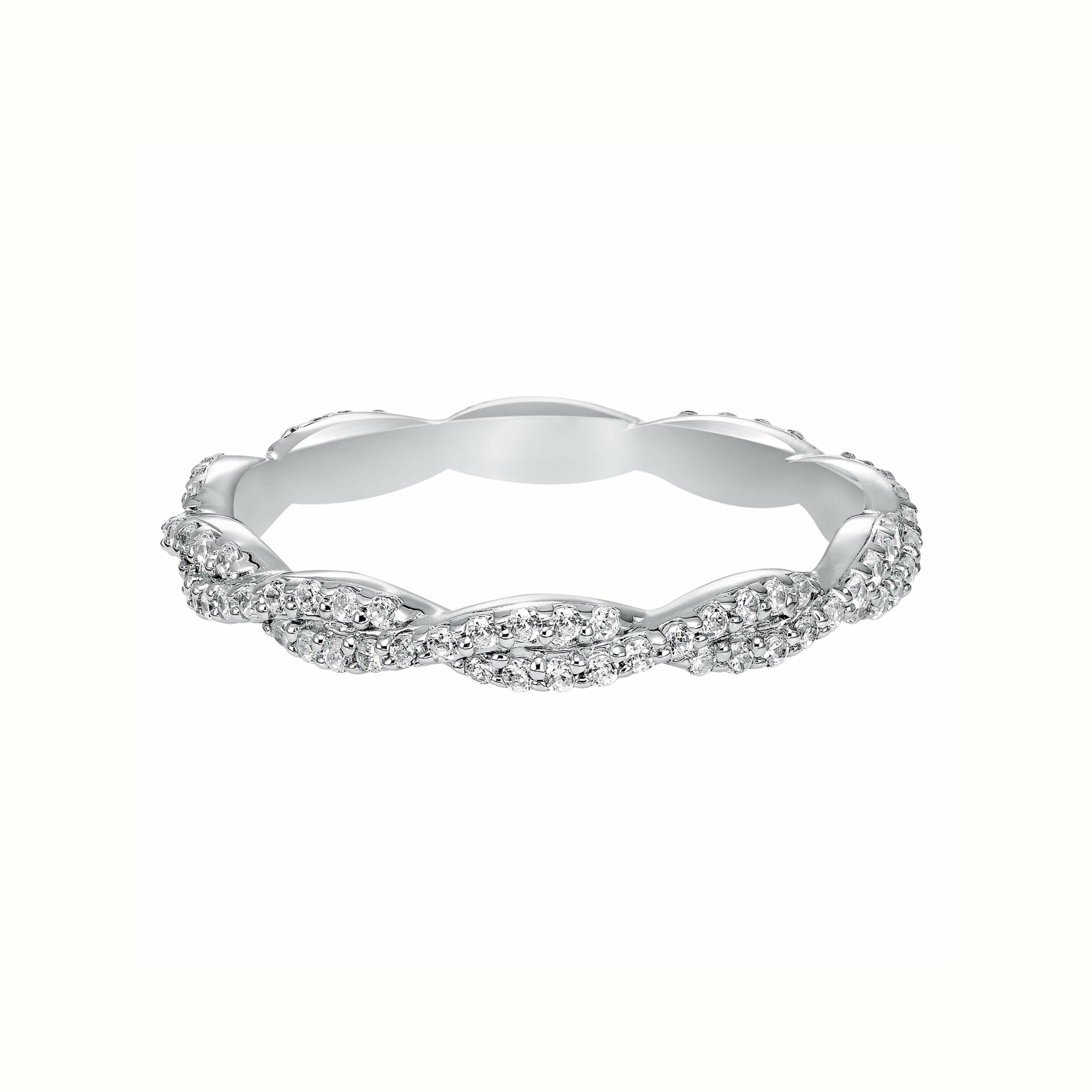 Diamond Twist Eternity Band