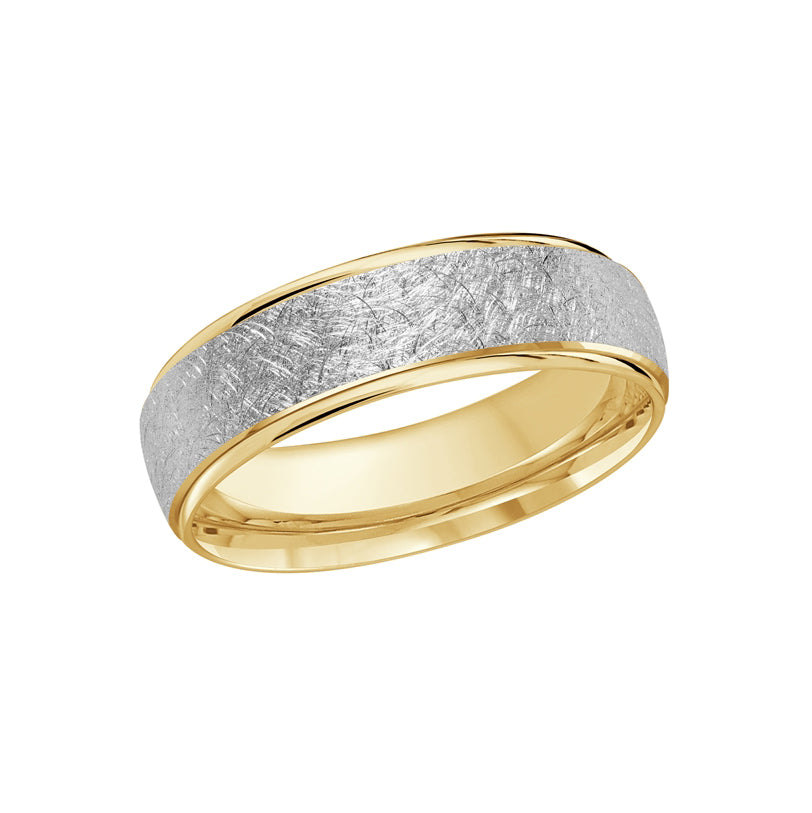 Yellow and White Gold 6mm Band