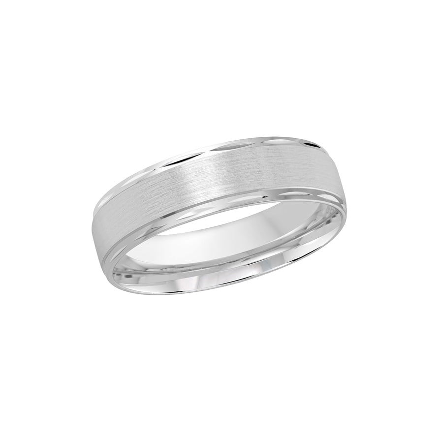 6mm White Gold Band