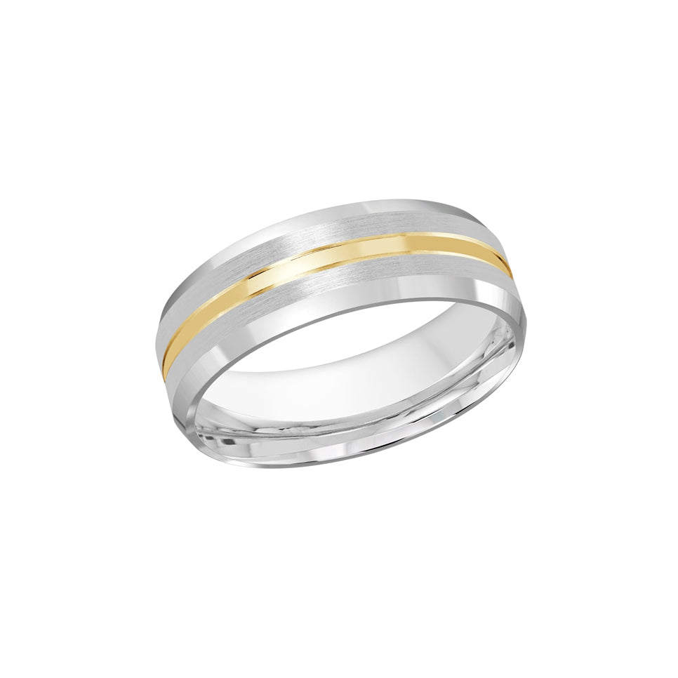 Yellow and White Gold 7mm Band